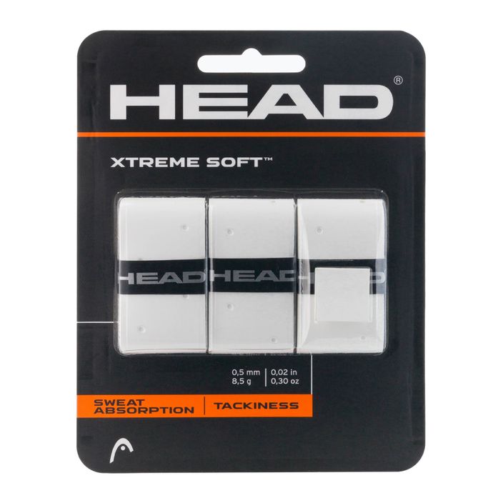 HEAD Xtremesoft Grip Tenisová raketa Overwrap 3 ks biela 285104 2