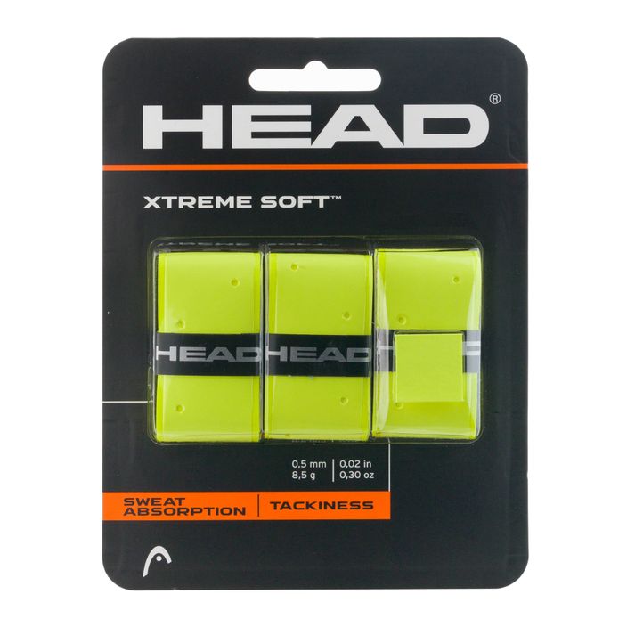 HEAD Xtremesoft Grip Tenisová raketa Overwrap 3 ks žltá 285104 2