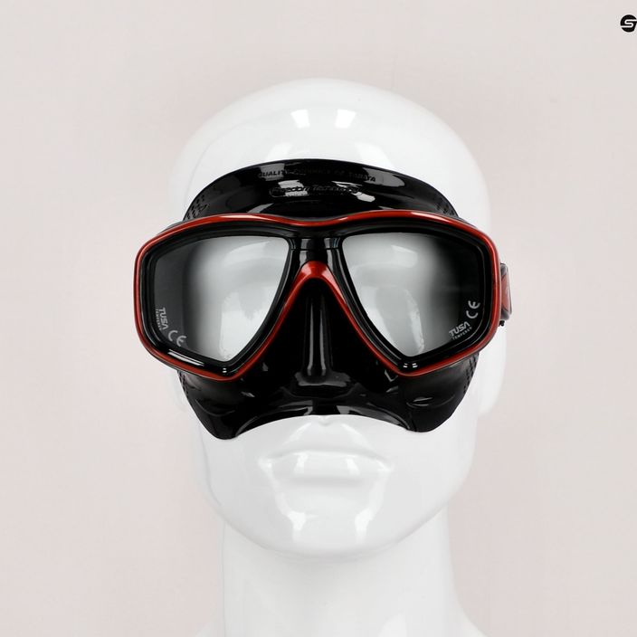 Potápačská maska TUSA Ceos čierno-červená M-212 6