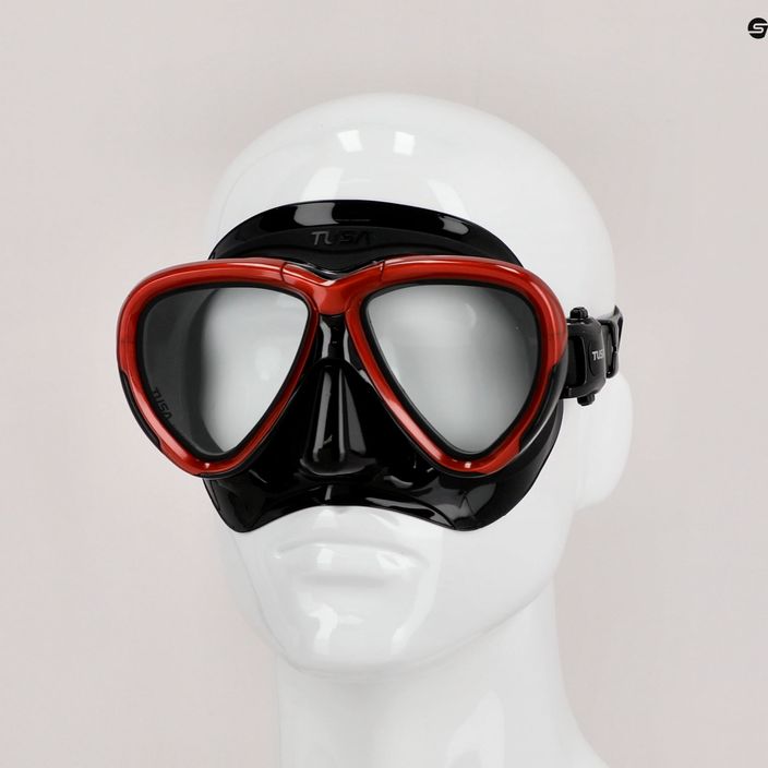 Potápačská maska TUSA Intega Mask čierna/červená M-212 7