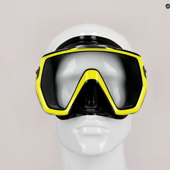 Potápačská maska TUSA Freedom Hd Mask čierno-žltá M-1001 7