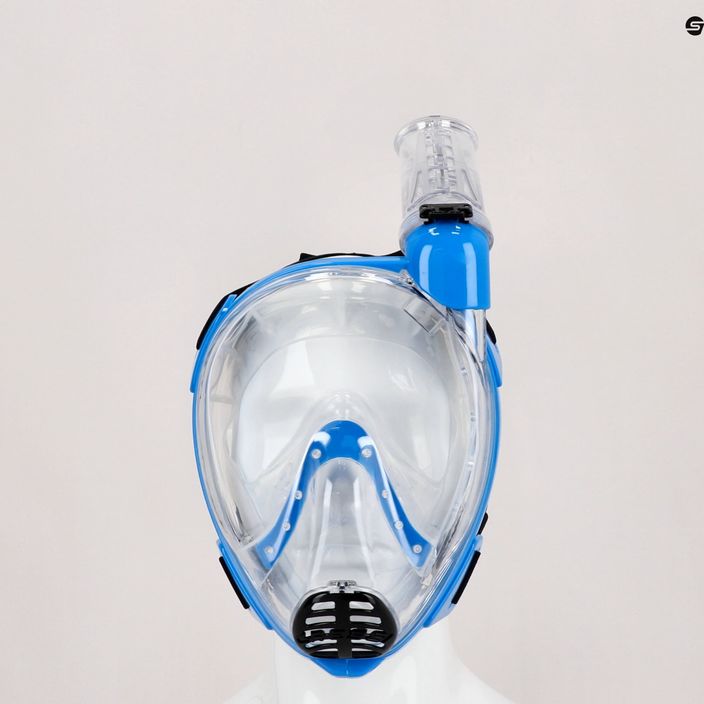 Celotvárová maska Cressi Baron na šnorchlovanie modrá a číra XDT020020 5