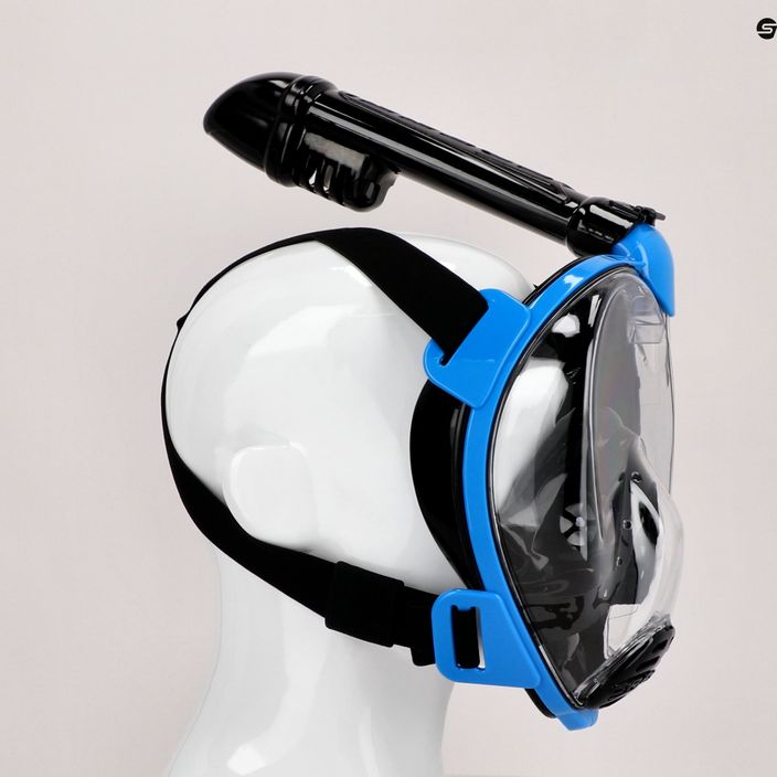Celotvárová maska Cressi Baron na šnorchlovanie čierna a modrá XDT025020 6