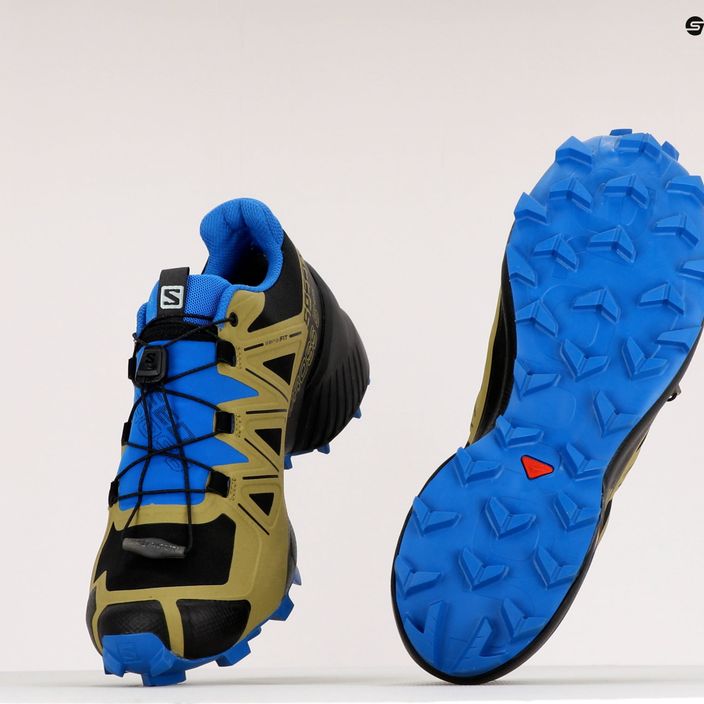 Pánska trailová obuv Salomon Speedcross 5 GTX zeleno-modrá L416124 11