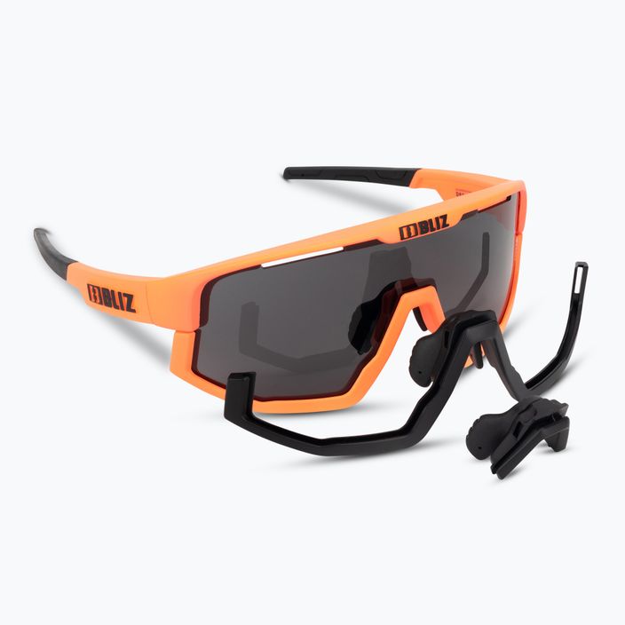 Cyklistické okuliare Bliz Vision S3 matné neónovo oranžové/dymové