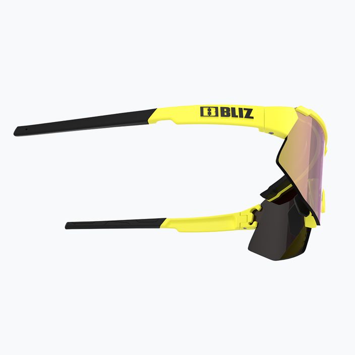 Cyklistické okuliare Bliz Breeze S3+S1 matné neónovo žlté/hnedé fialové multi/ružové 6