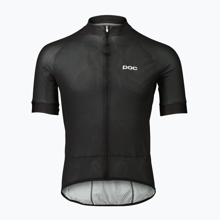 Pánsky cyklistický dres POC Essential Road Logo uranium black/hydrogen white