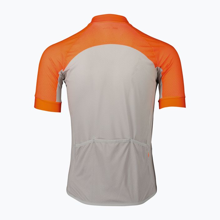 Pánsky cyklistický dres POC Essential Road Logo zink orange/granite grey 2