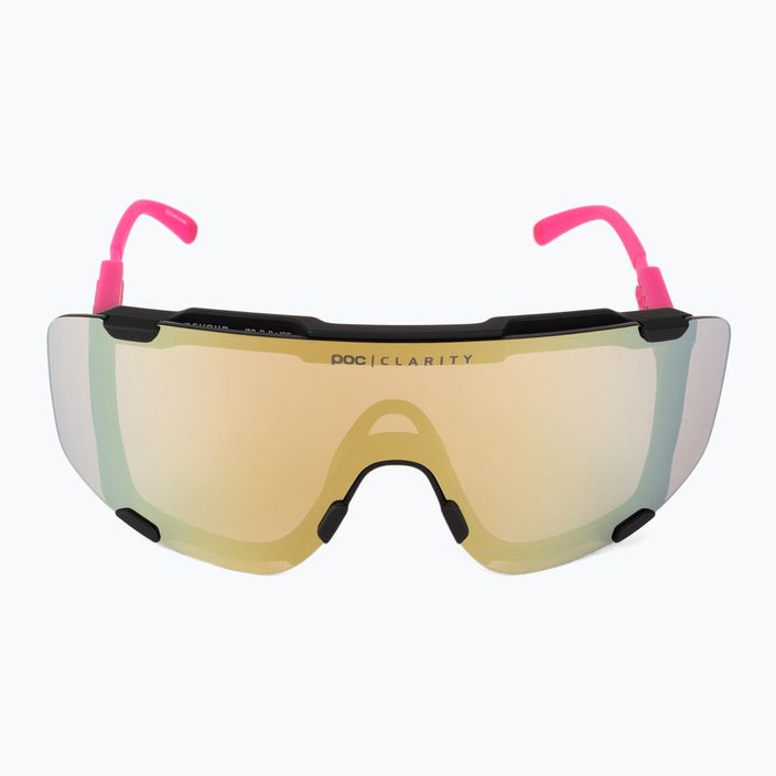 Cyklistické okuliare POC Devour fluo pink/uranium black translucent/clarity road gold 4