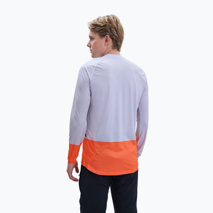 Pánske cyklistické oblečenie s dlhým rukávom POC MTB Pure granite grey/zink orange 2