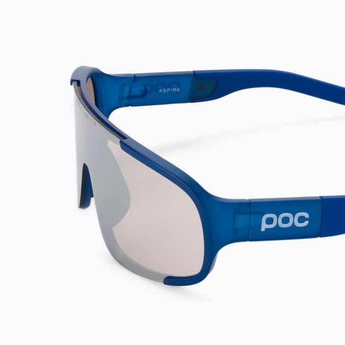 Cyklistické okuliare POC Aspire opal blue translucent/clarity trail silver 5
