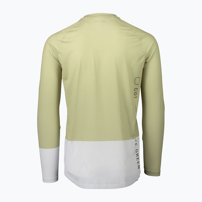 Pánske cyklistické tričko s dlhým rukávom POC MTB Pure prehnite green/hydrogen white 2