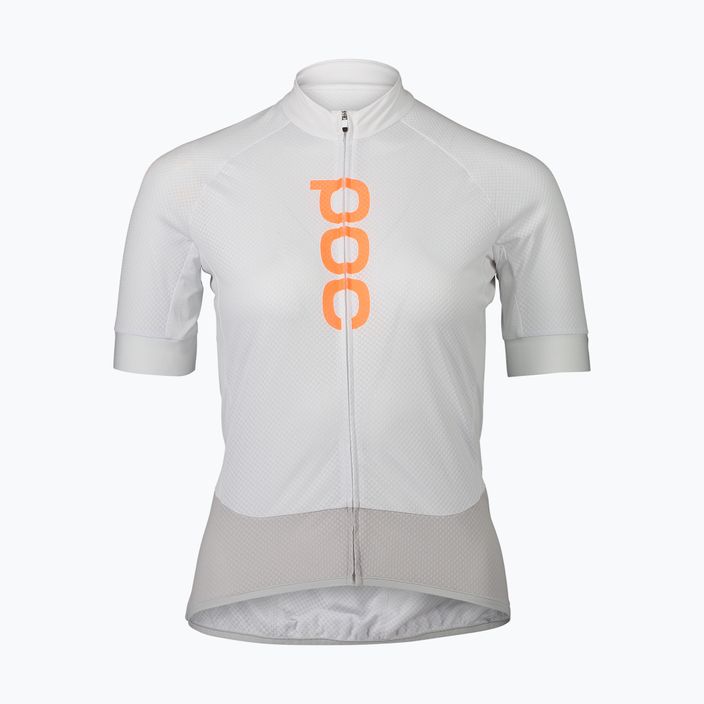 Dámsky cyklistický dres POC Essential Road Logo hydrogen white/granite grey 5