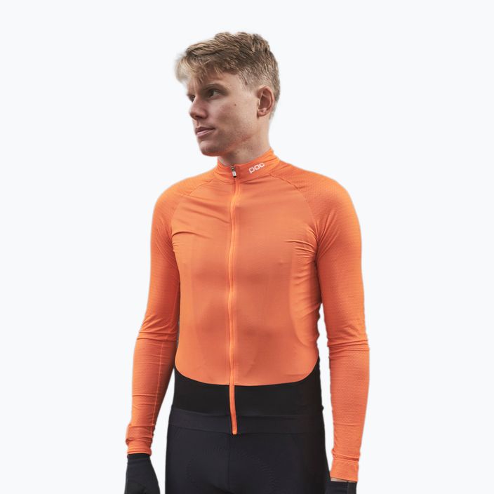 Pánske cyklistické oblečenie s dlhým rukávom POC Essential Road poc o zink orange