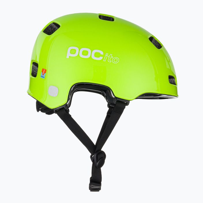 Detská cyklistická prilba POC Pocito Crane MIPS fluorescenčná žltá/zelená 4