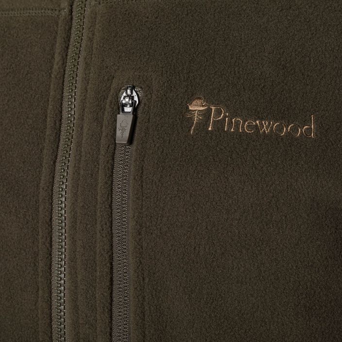 Pinewood Pirsch Fleece pánske turistická vesta zelená 3