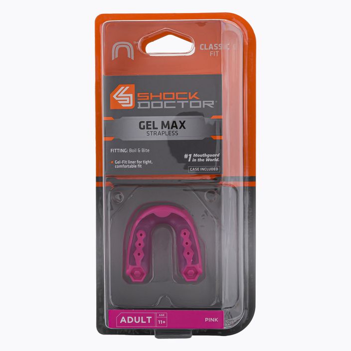 Chránič čeľuste Shock Doctor Gel Max ružový SHO06