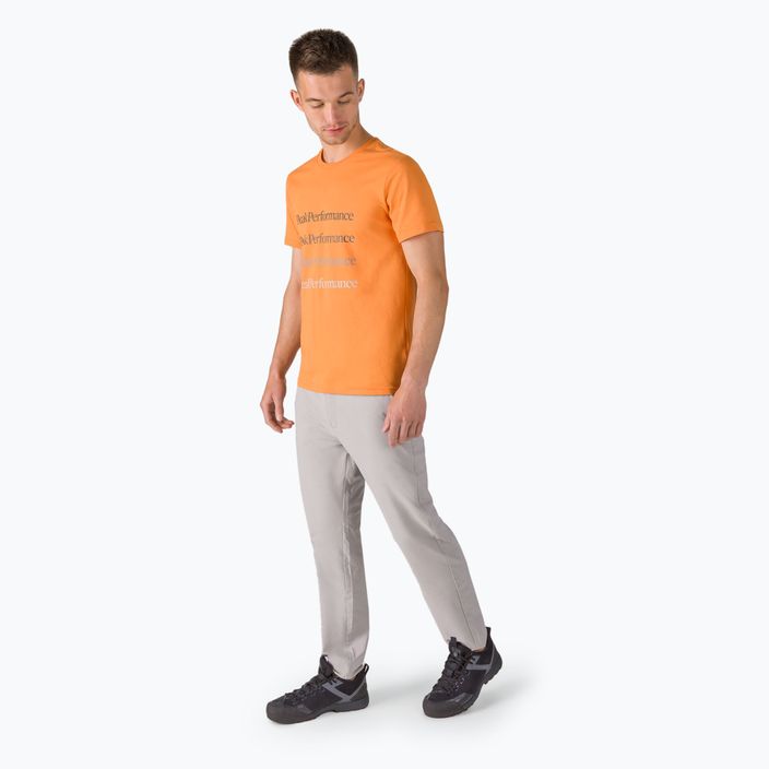 Pánske trekingové tričko Peak Performance Ground Tee orange G77284170 2