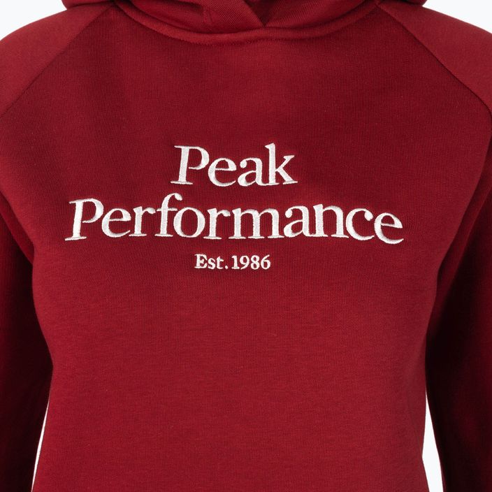 Dámska trekingová mikina Peak Performance Original Hood červená G77747300 3