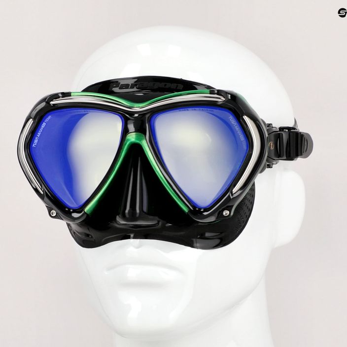 Potápačská maska TUSA Paragon čierno-zelená M-2001 8