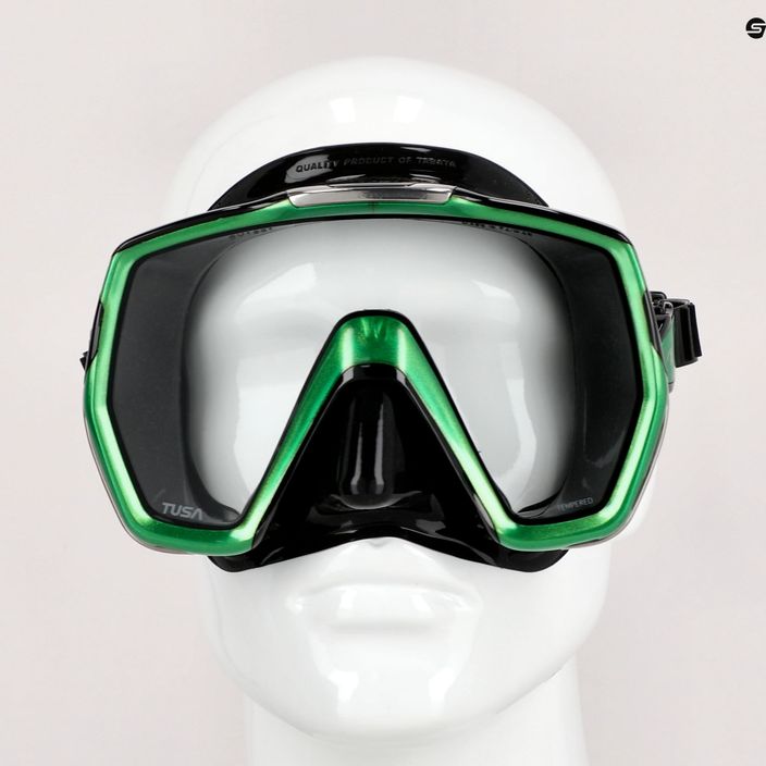 TUSA Freedom Hd Mask potápačská maska čierno-zelená M-1001 7