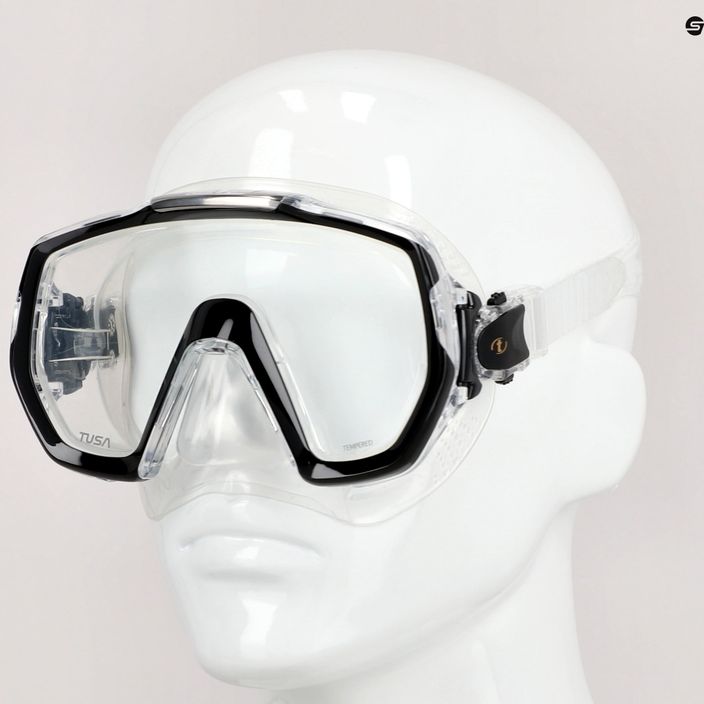 Potápačská maska TUSA Freedom Elite čierna a číra M-1003 7