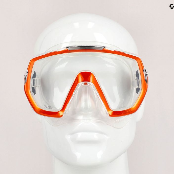 Potápačská maska TUSA Freedom Elite oranžová a číra M-1003 7