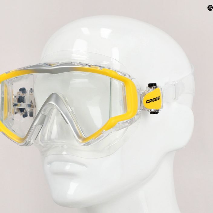 Potápačská maska Cressi Liberty Triside SPE žltá/čierna DS450015 7
