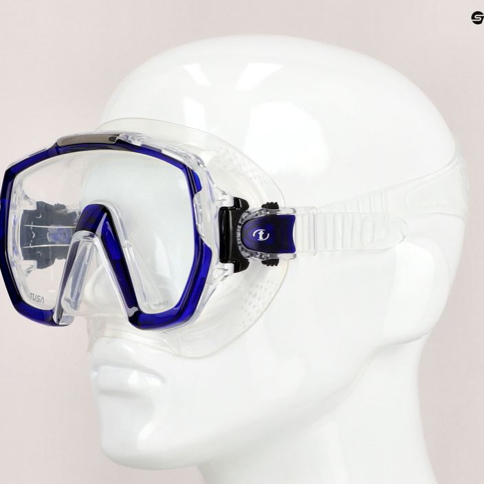 Potápačská maska TUSA Freedom Elite námornícka modrá a číra M-1003 7