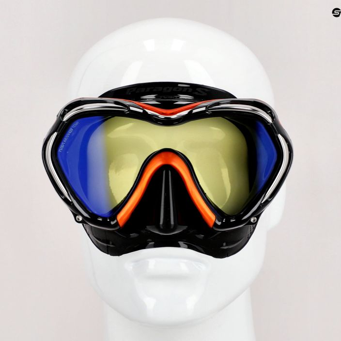 Potápačská maska TUSA Paragon S Mask čierno-oranžová M-1007 7