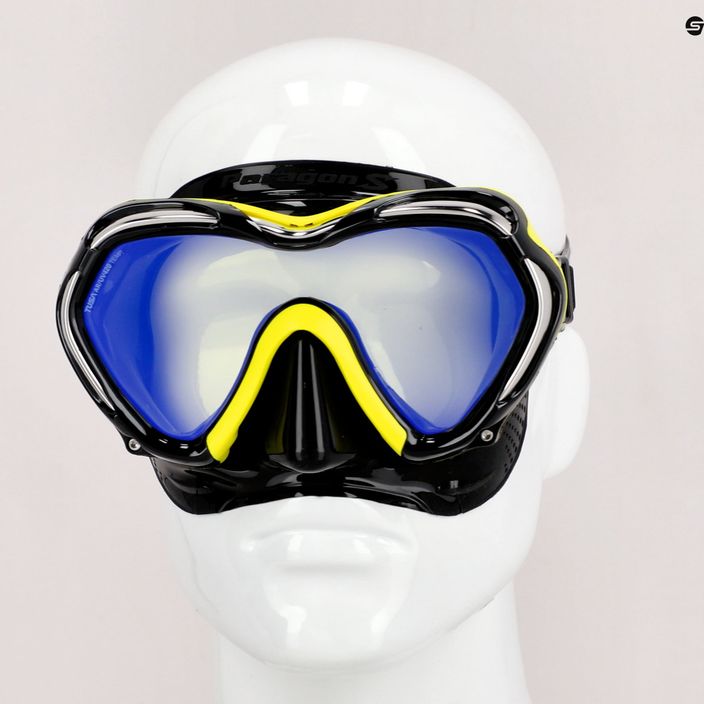 Potápačská maska TUSA Paragon S Mask čierno-žltá M-1007 6