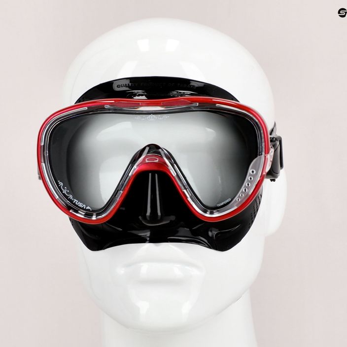 TUSA Tina Fd potápačská maska čierno-červená M-1003 7