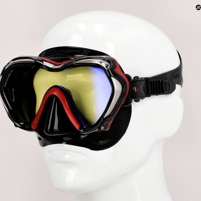 TUSA Paragon S Mask potápačská maska čierna/červená M-1007 6