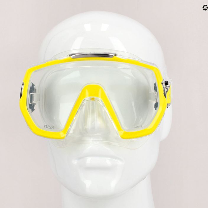 Potápačská maska TUSA Freedom Elite žltej farby M-1003 7