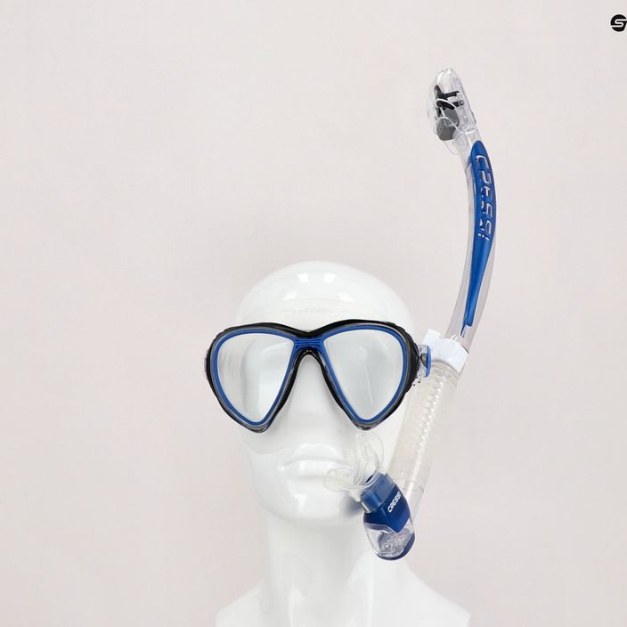 Šnorchlovacia súprava Cressi Quantum maska + šnorchel Itaca Ultra Dry číro modrá DM400020 5