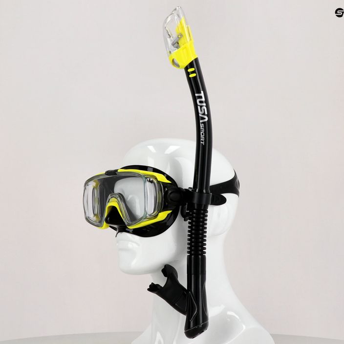 Potápačská súprava TUSA Maska + šnorchel čierna/žltá UC-3125 8