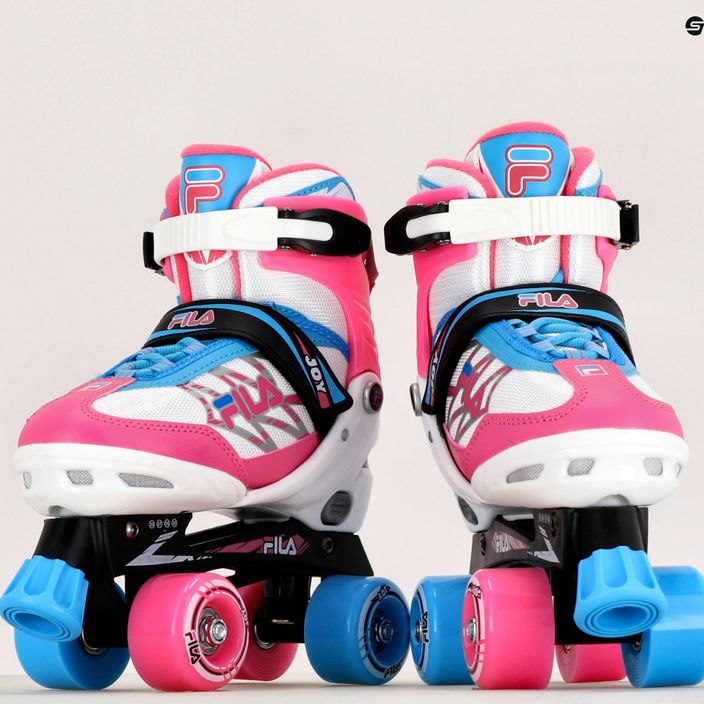 Detské kolieskové korčule FILA Joy G white/pink/light blue 11