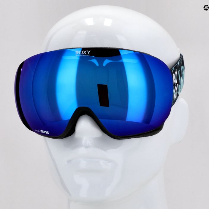 Dámske snowboardové okuliare ROXY Popscreen Cluxe J 2021 true black akio/sonar ml revo blue 12