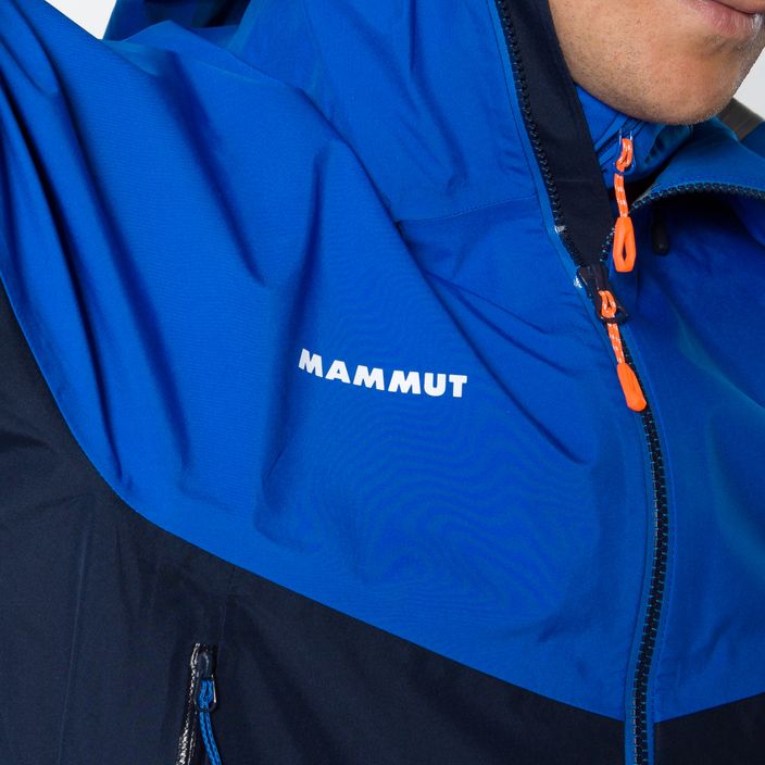 MAMMUT Crater HS pánska hardshellová bunda modrá/modrá 4