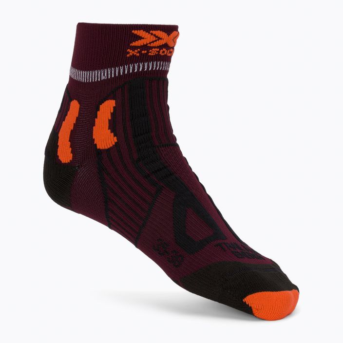 Pánske ponožky X-Socks Trail Run Energy burgundy-orange RS13S19U-O003