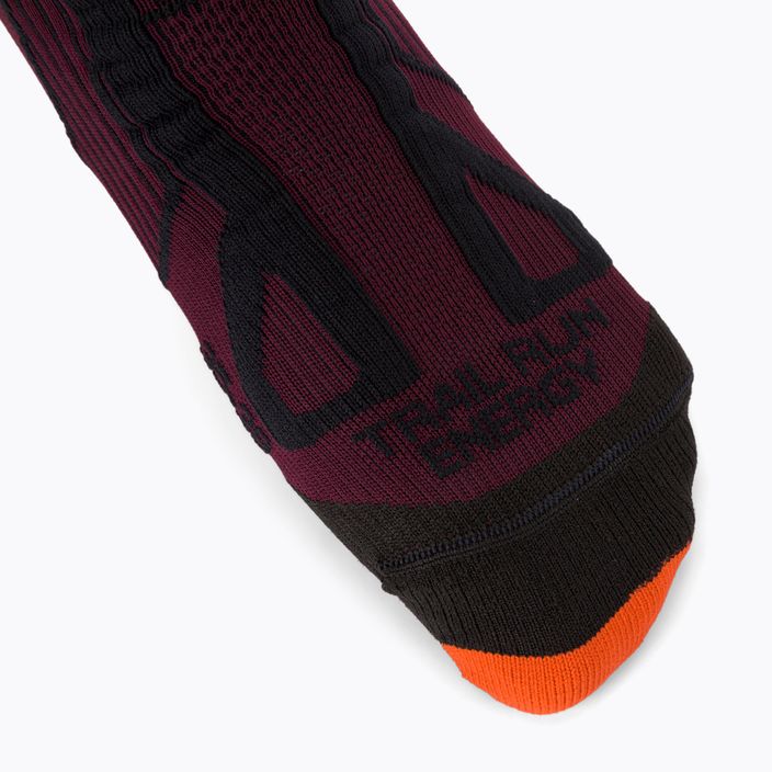 Pánske ponožky X-Socks Trail Run Energy burgundy-orange RS13S19U-O003 4