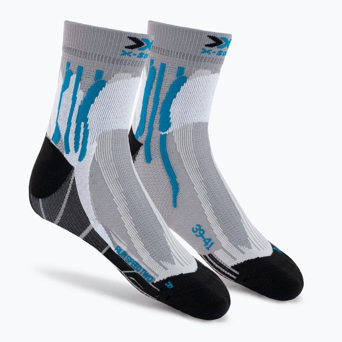 X-Socks Run Speed Two šedo-čierne bežecké ponožky RS16S19U-G004