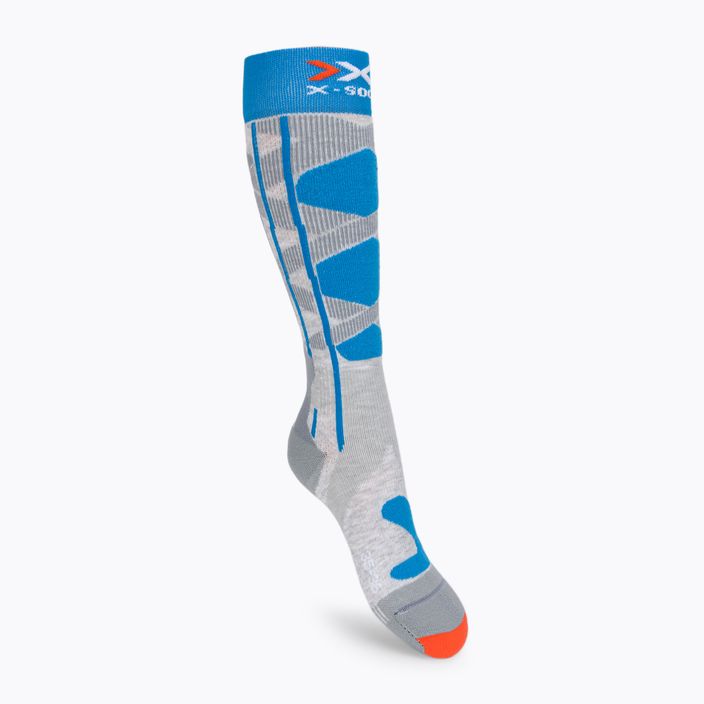 Dámske lyžiarske ponožky X-Socks Ski Control 4.0 sivomodré XSSSKCW19W