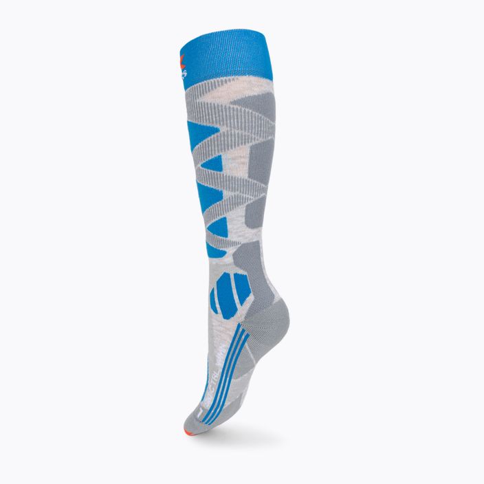 Dámske lyžiarske ponožky X-Socks Ski Control 4.0 sivomodré XSSSKCW19W 2