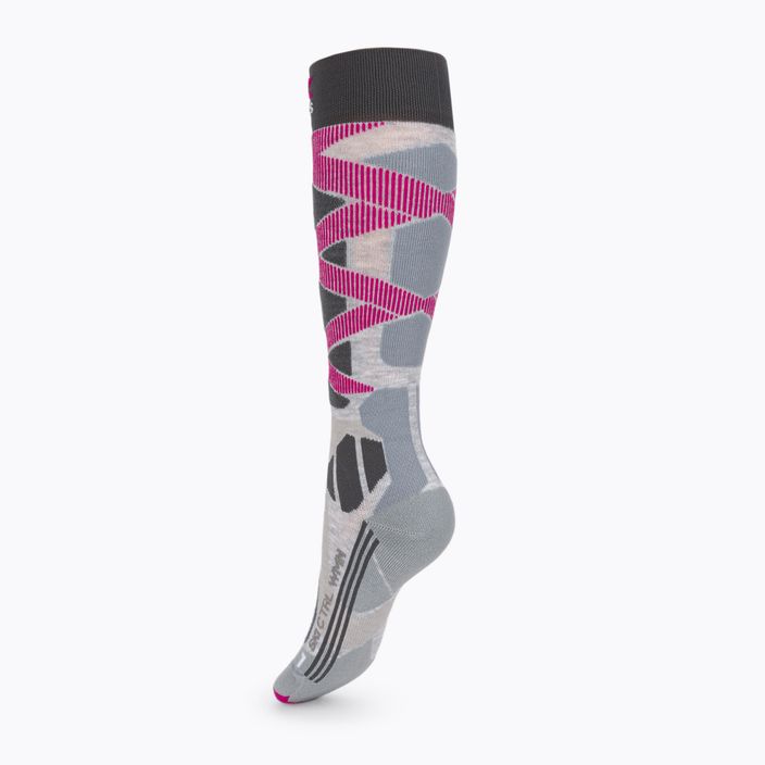 Dámske lyžiarske ponožky X-Socks Ski Control 4.0 grey-pink XSSSKCW19W 2