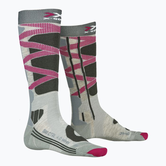 Dámske lyžiarske ponožky X-Socks Ski Control 4.0 grey-pink XSSSKCW19W 4