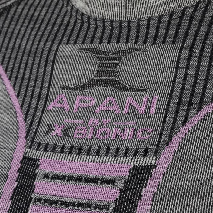 Dámske termo tričko X-Bionic Apani 4.0 Merino šedá/fialová APWT06W19W 3