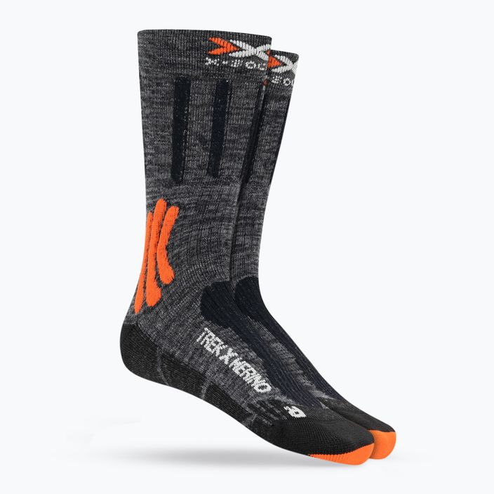 X-Socks Trek X Merino grey duo melange/x-orange/black trekingové ponožky