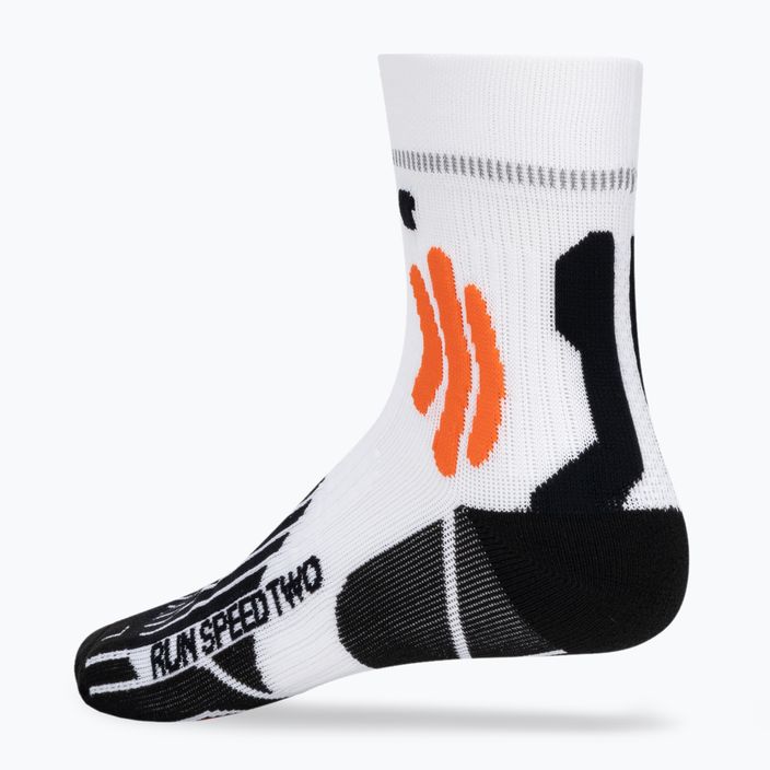Pánske bežecké ponožky X-Socks Run Speed Two 4.0 arctic white/trick orange 2