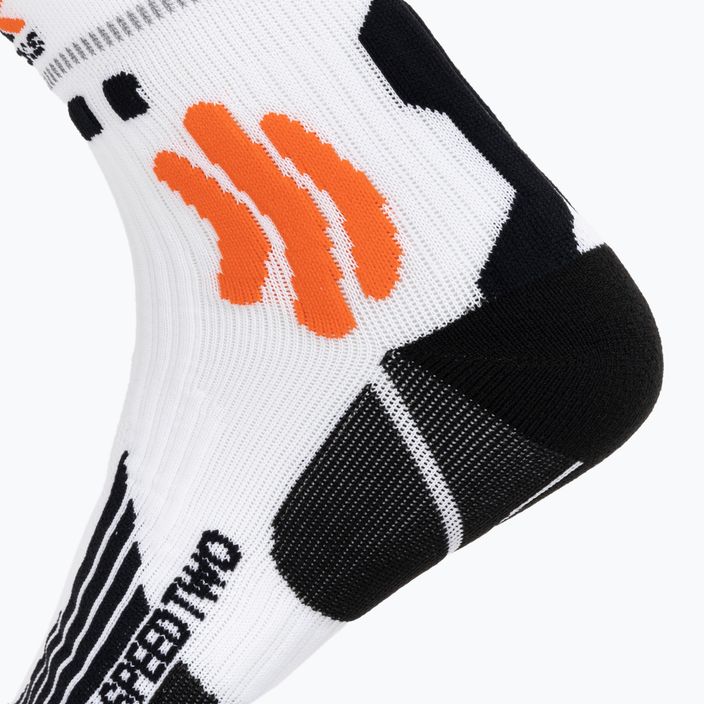 Pánske bežecké ponožky X-Socks Run Speed Two 4.0 arctic white/trick orange 4